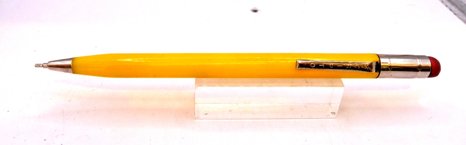 Scripto Vintage White Round Barrel 0.9 mm Pencil–fixed sleeve–working