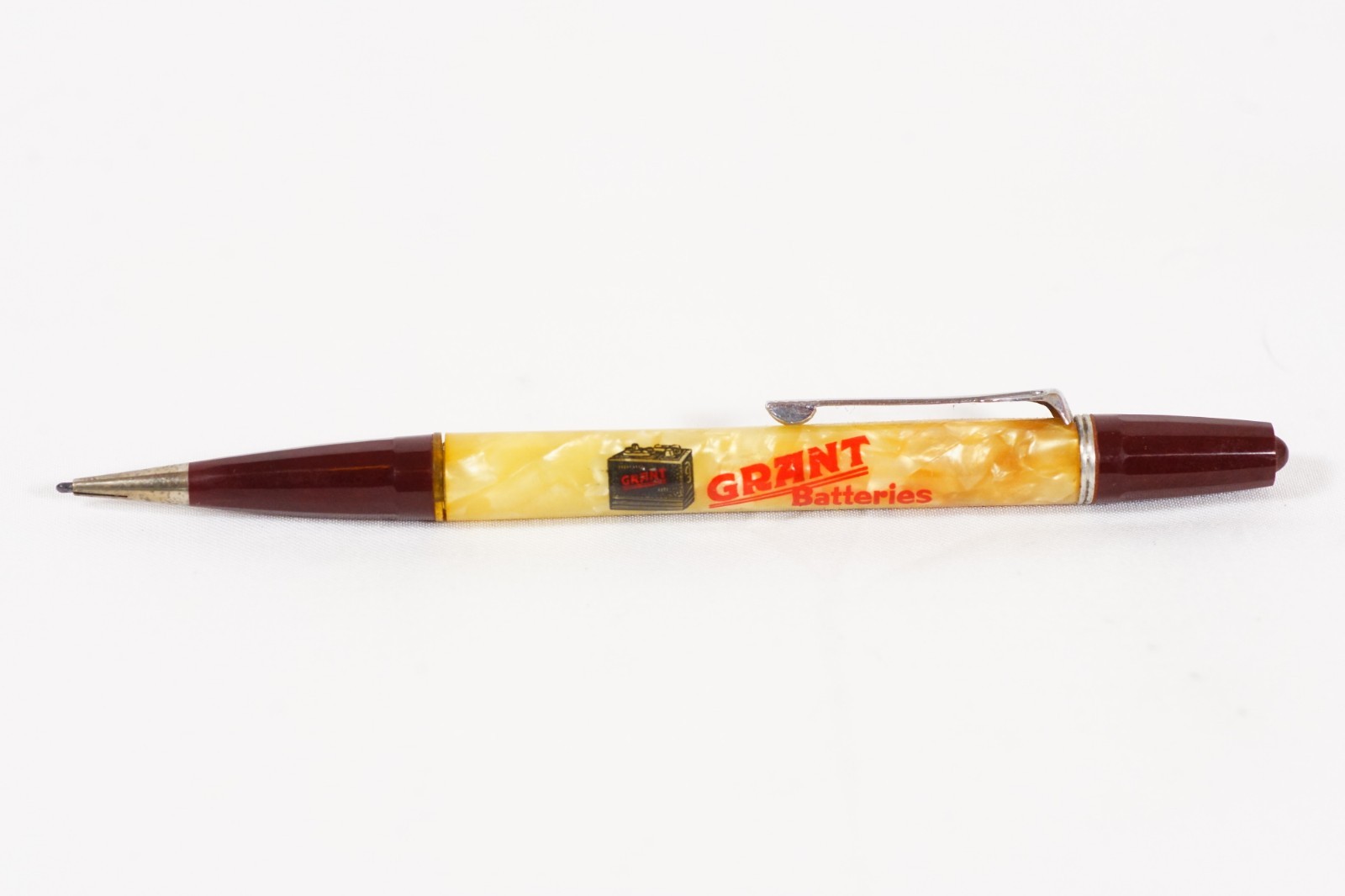 Grant Batteries Vintage Advertising Mechanical Pencil Clark Oil Rockwell City