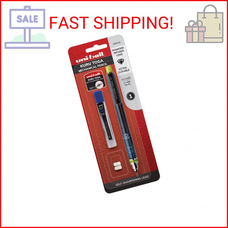 uniball Kuru Toga Mechanical Pencil Starter Kit, 0.7mm HB#2, 1 Pack