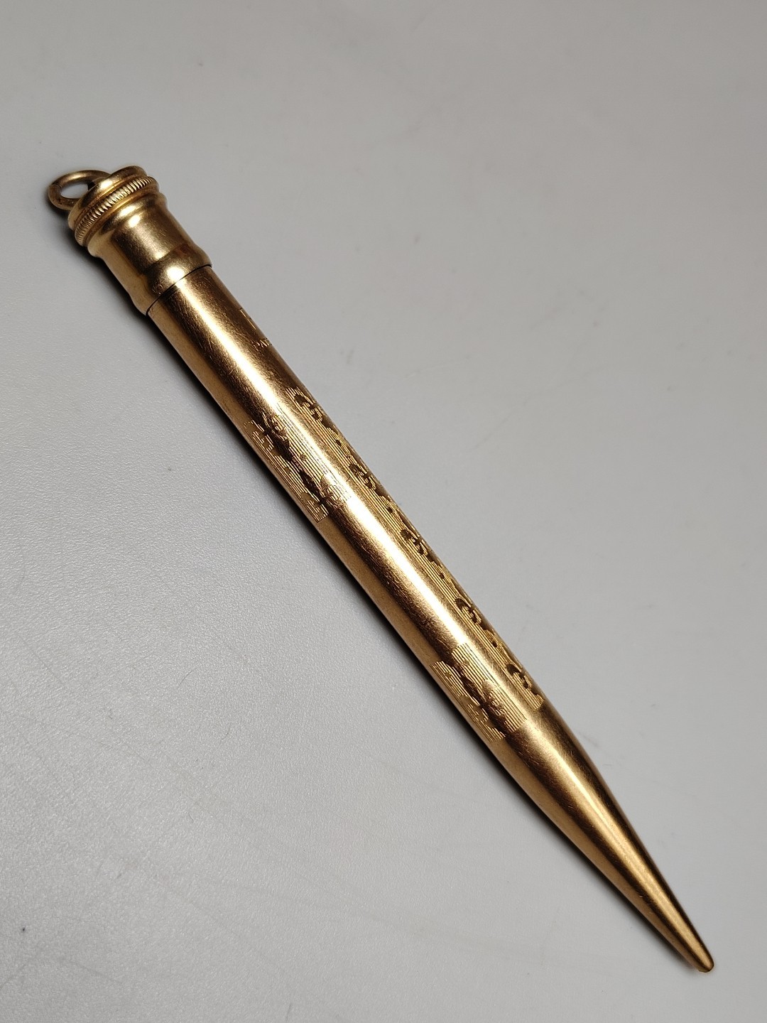 Redipoint 4” Chatelaine Deco Fleur De Lis Design Rolled Gold Mechanical Pencil