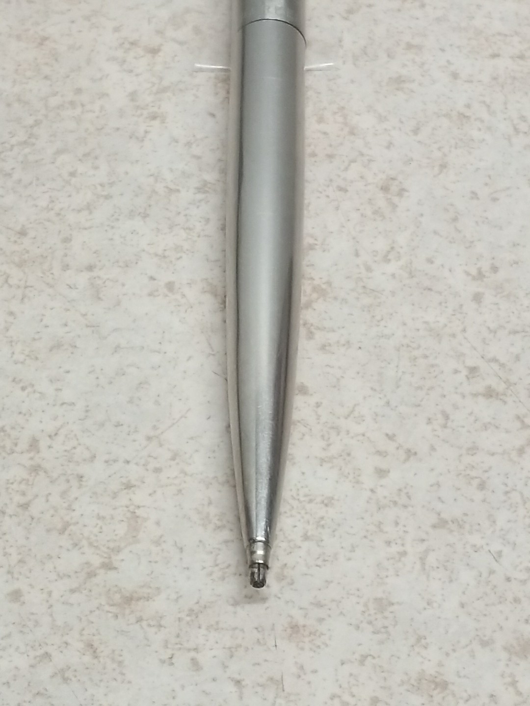 VINTAGE PARKER BRUSHED STEEL BALLPOINT MECHANICAL Med Lead PENCIL USA