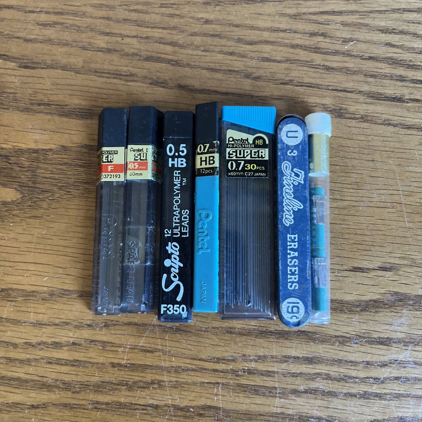 Vintage Mechanical Pencil Lead & Erasers – Mixed Lot Of 7 Items