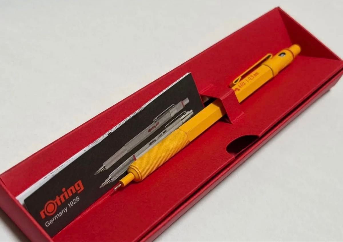 Rotring 600 Mechanical Pencil 0.5mm Yellow LOFT Limited Leads