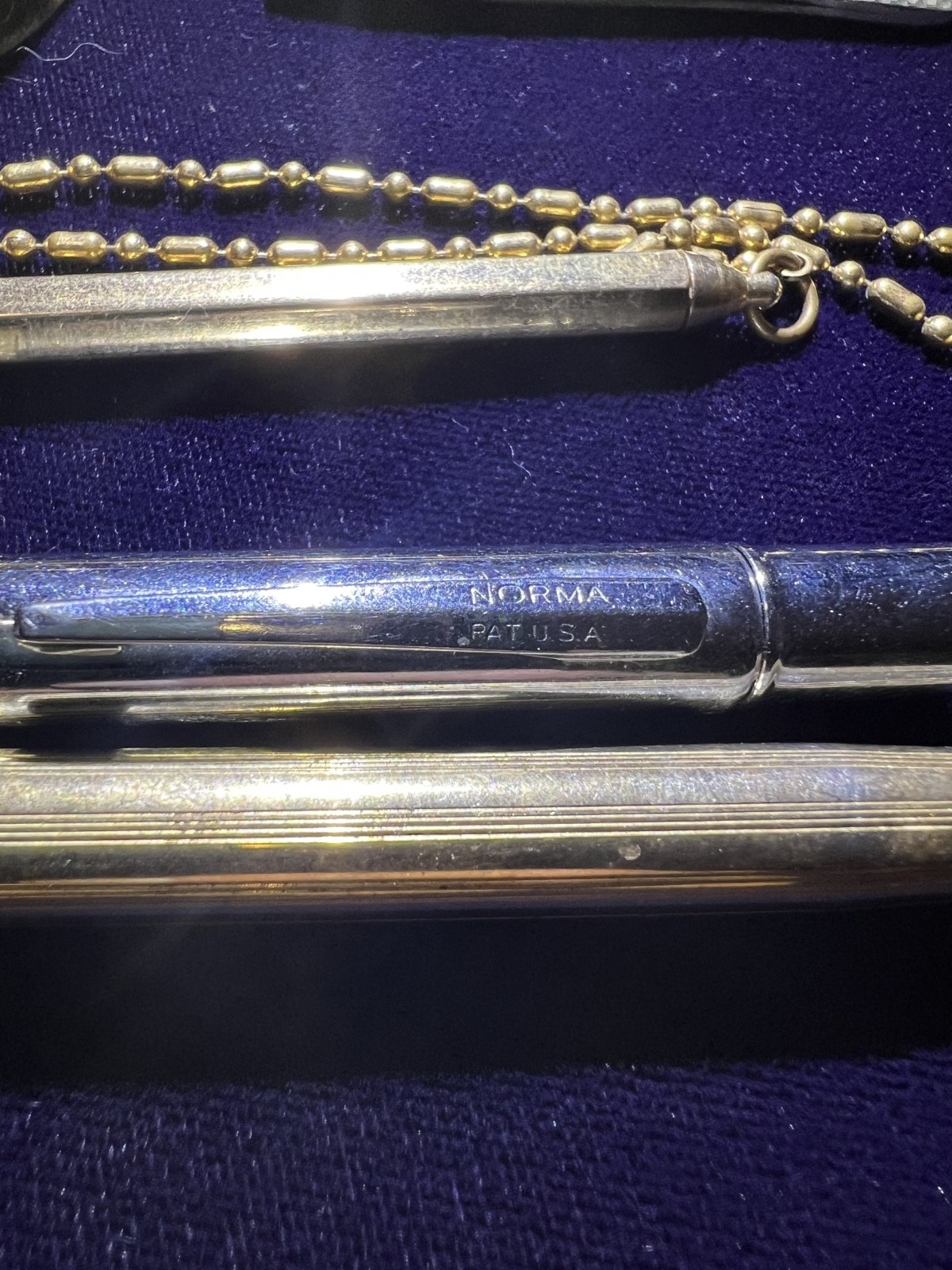 Vintage Vanity Desk Lot Houbigant Compact Mechanical Pencil Norma USA Pen