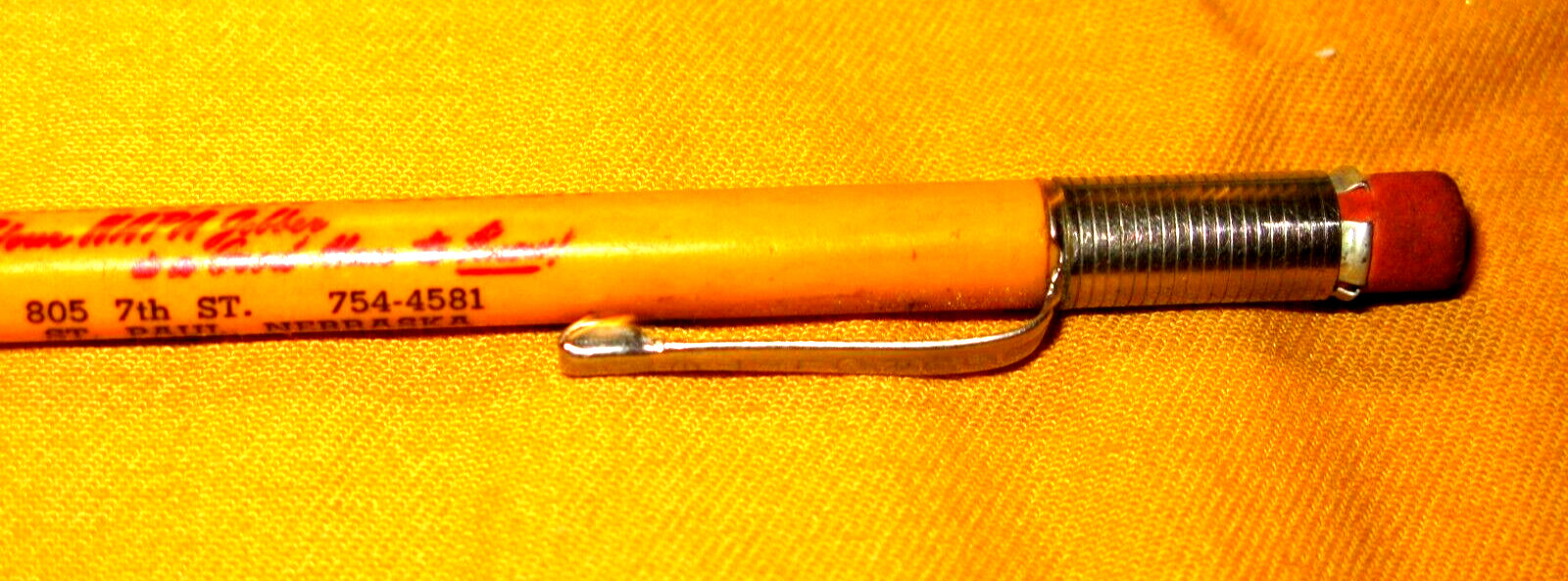 VINTAGE NEVER USED DUROLITE MECHANICAL PENCILW/ADV.ST. PAUL PARTS CO.