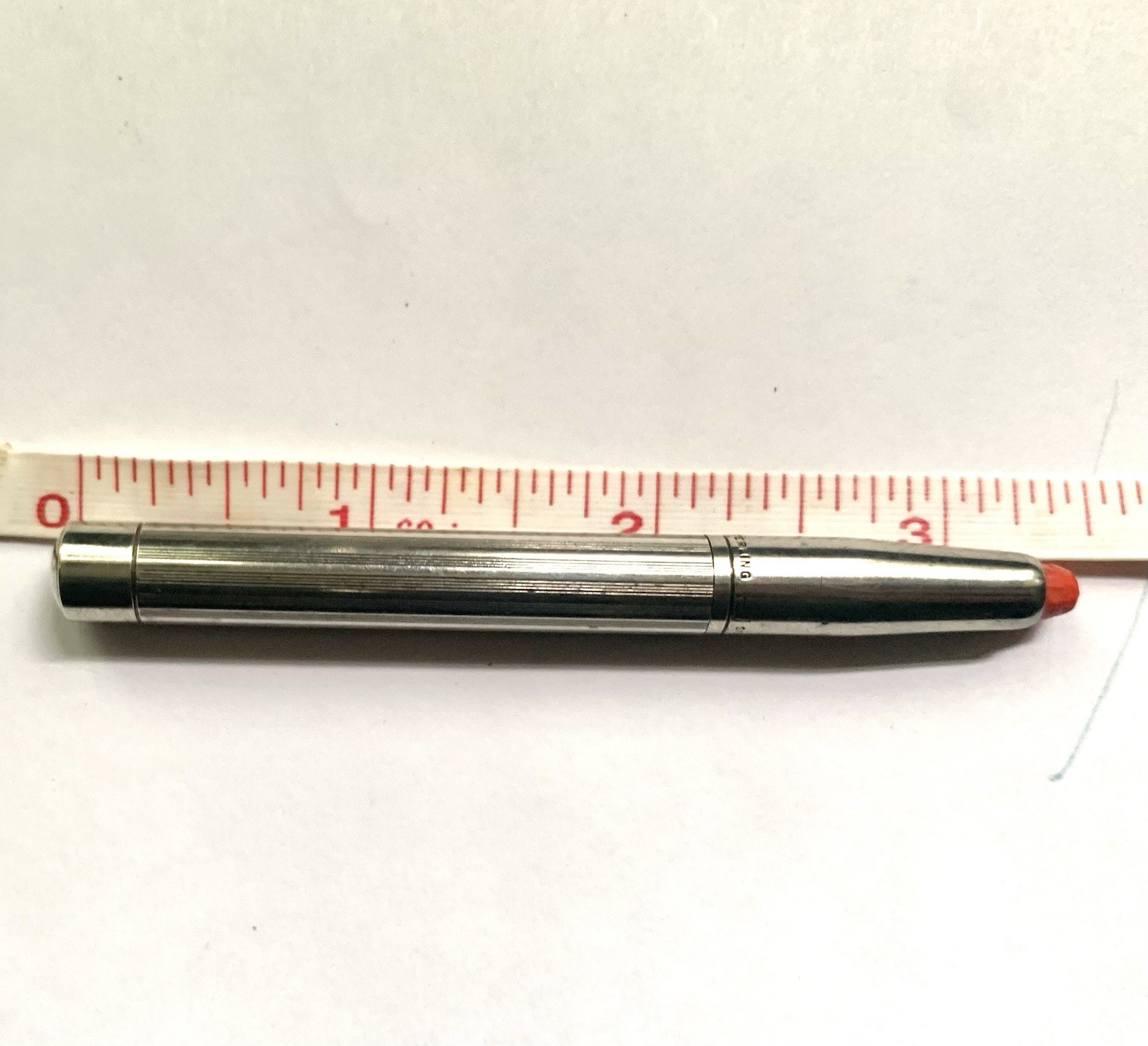 Spaulding & Co Sterling Silver Stock-Marking Mechanical Pencil Thick Lead Crayon