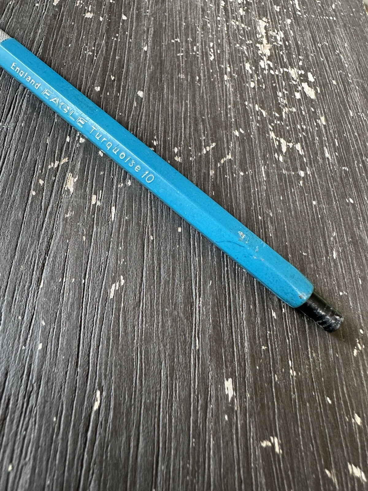 Vintage Eagle Turquoise 10 Mechanical Pencil made in England.-used-