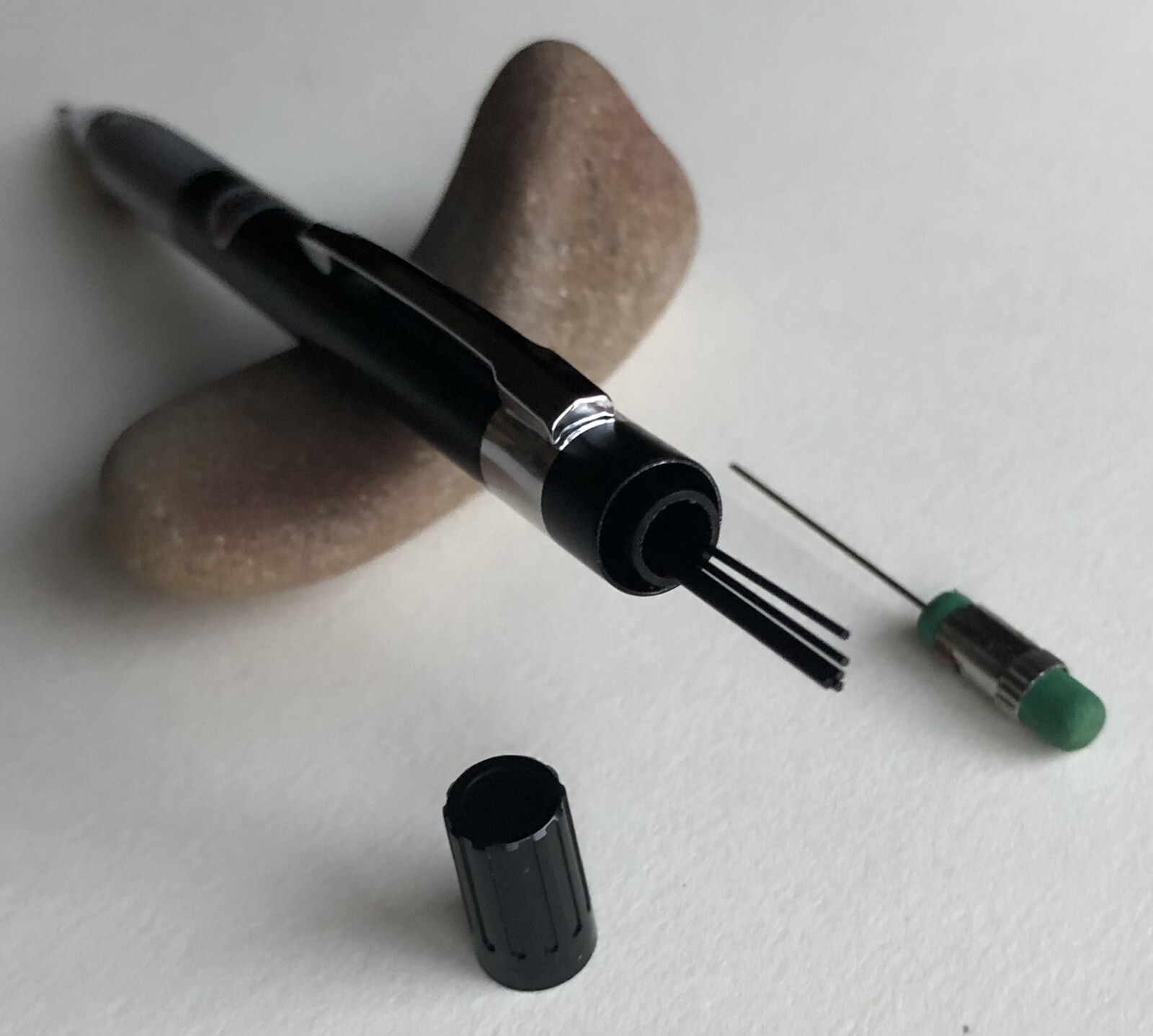 Vintage TOMBOW 500 M23 Mechanical Pencil .5mm Lead Sticker NOS Black Metal Japan