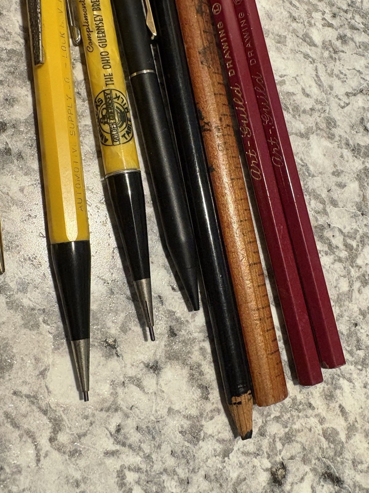 Vintage Auto Advertising Mechanical Pencil Perpetual Calendar Lot GE Estate Read