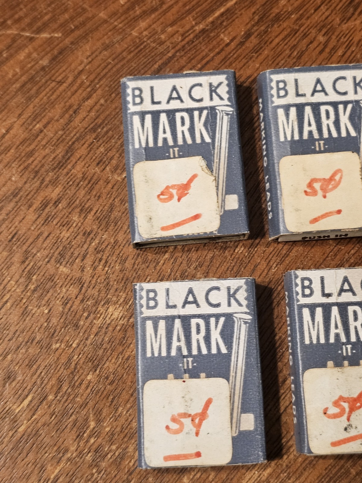 Vintage Mark-It-All Standard Leads Lot Of 12 Packs Each Has 6 Leads & Sleeve NEW