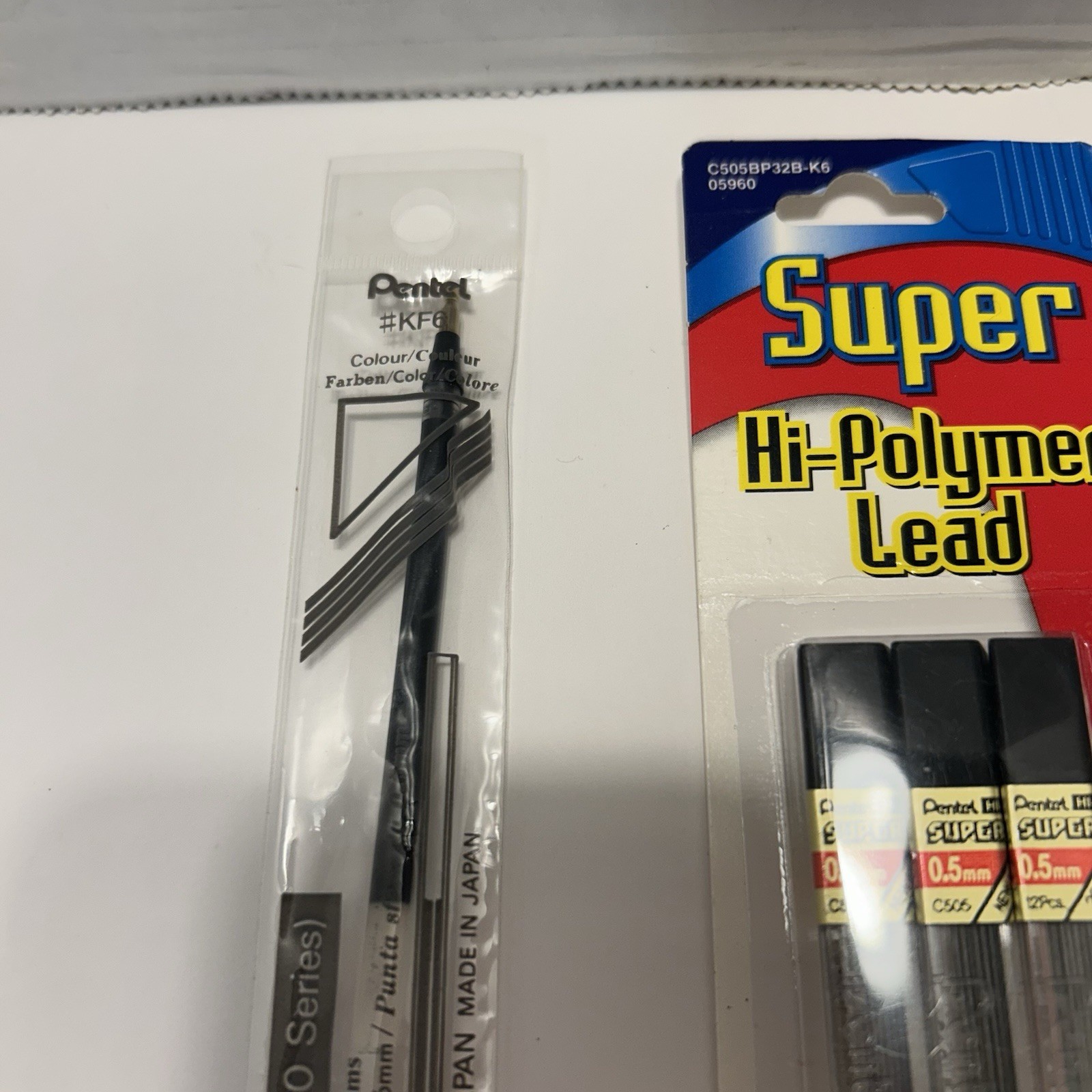 Pentel Lead Refills 0.5mm Hybrid K100 Twist Erase & Clic Eraser Vtg Japan Lot