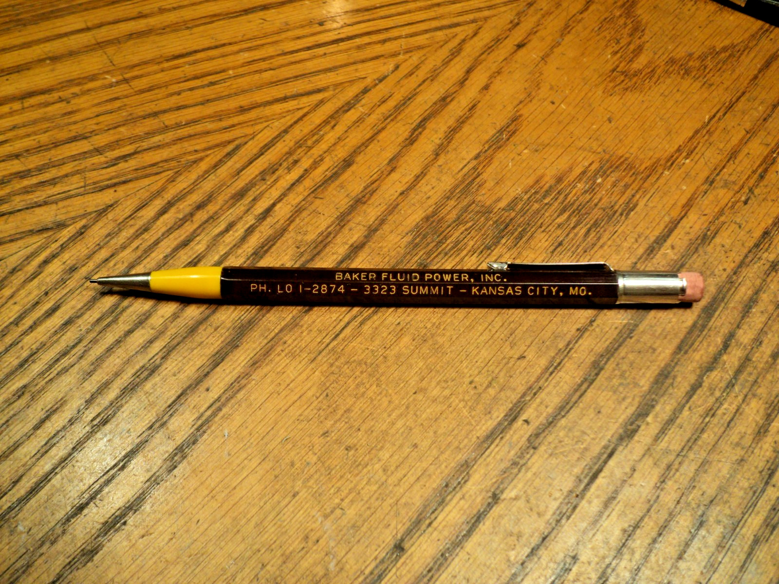 Vintage Autopoint Mechanical Pencil Baker Fluid Power Inc 5-1/2″ Long USA
