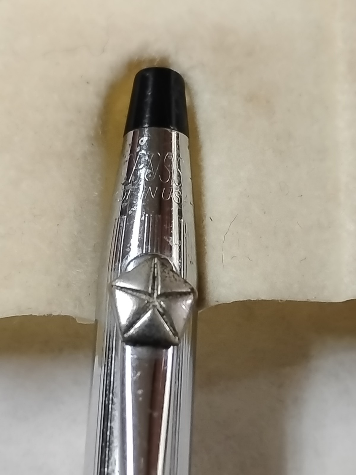 VTG Cross Mechanical Pencil Chrysler Pentastar Emblem Working Small Dent Cap #E1
