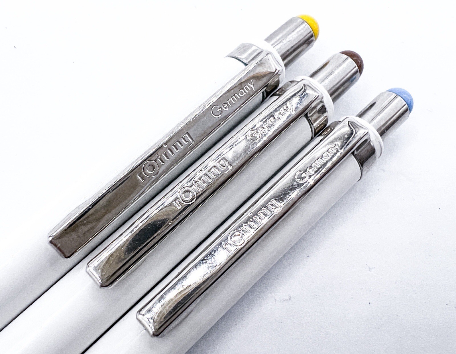 NOS Rotring Tikky Special white 3pcs set Mechanical pencil With Pouch