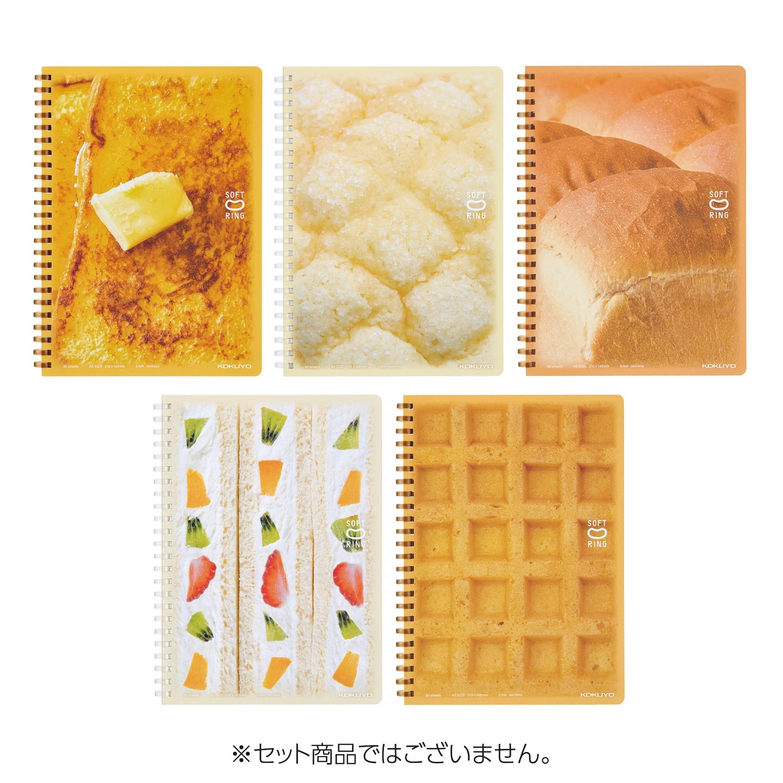 KOKUYO Soft Ring Notebook 10th Anniversary Edition Soft Bakery A5 5mm Grid Fruit