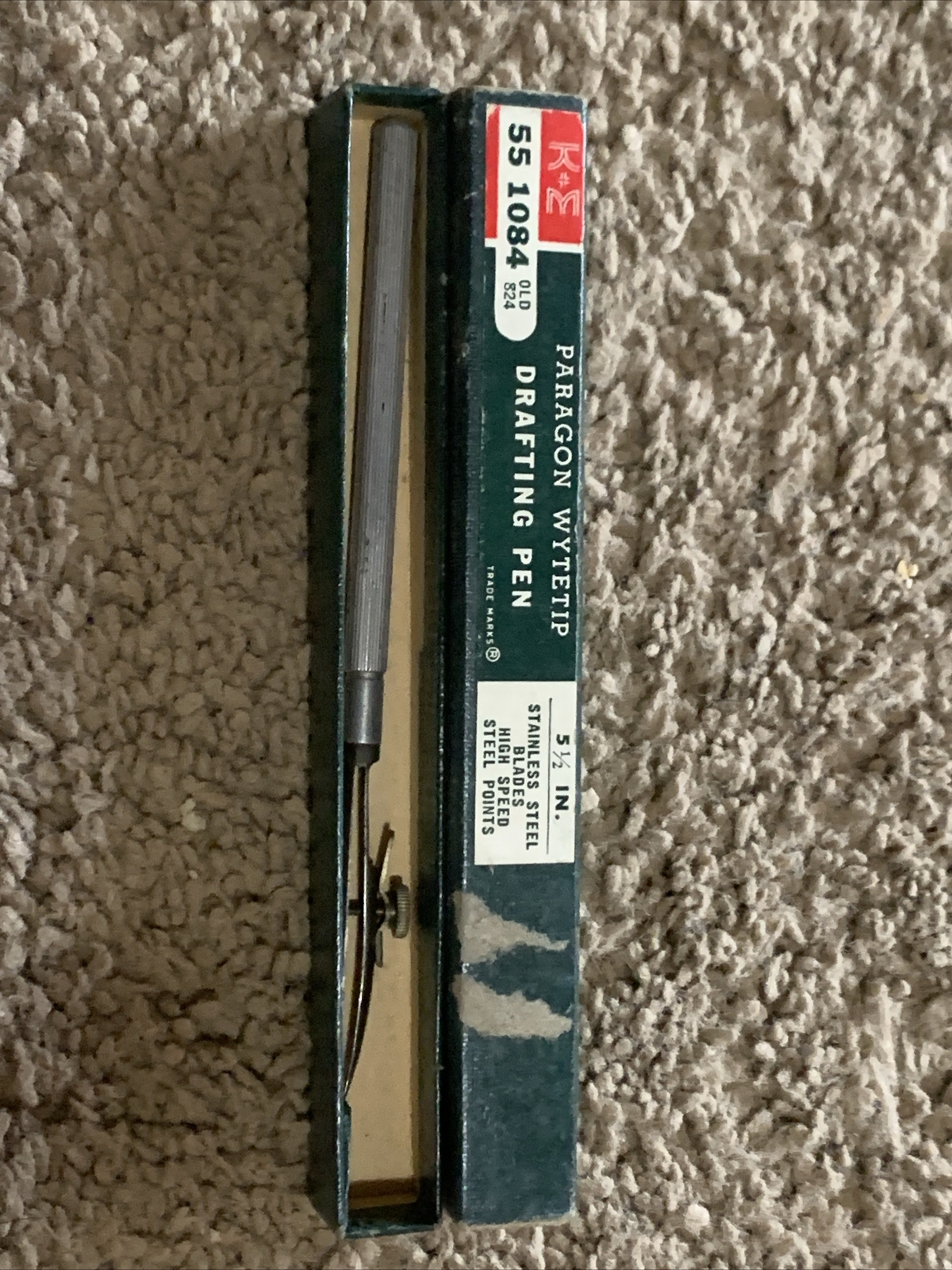 K&E Drafting Pen 5 1/2 In. Stainless Steel Blades High Speed Steel Points