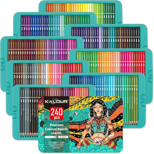 KALOUR Professional Colored Pencils,Set of 1 Count (Pack 240), Multicolor