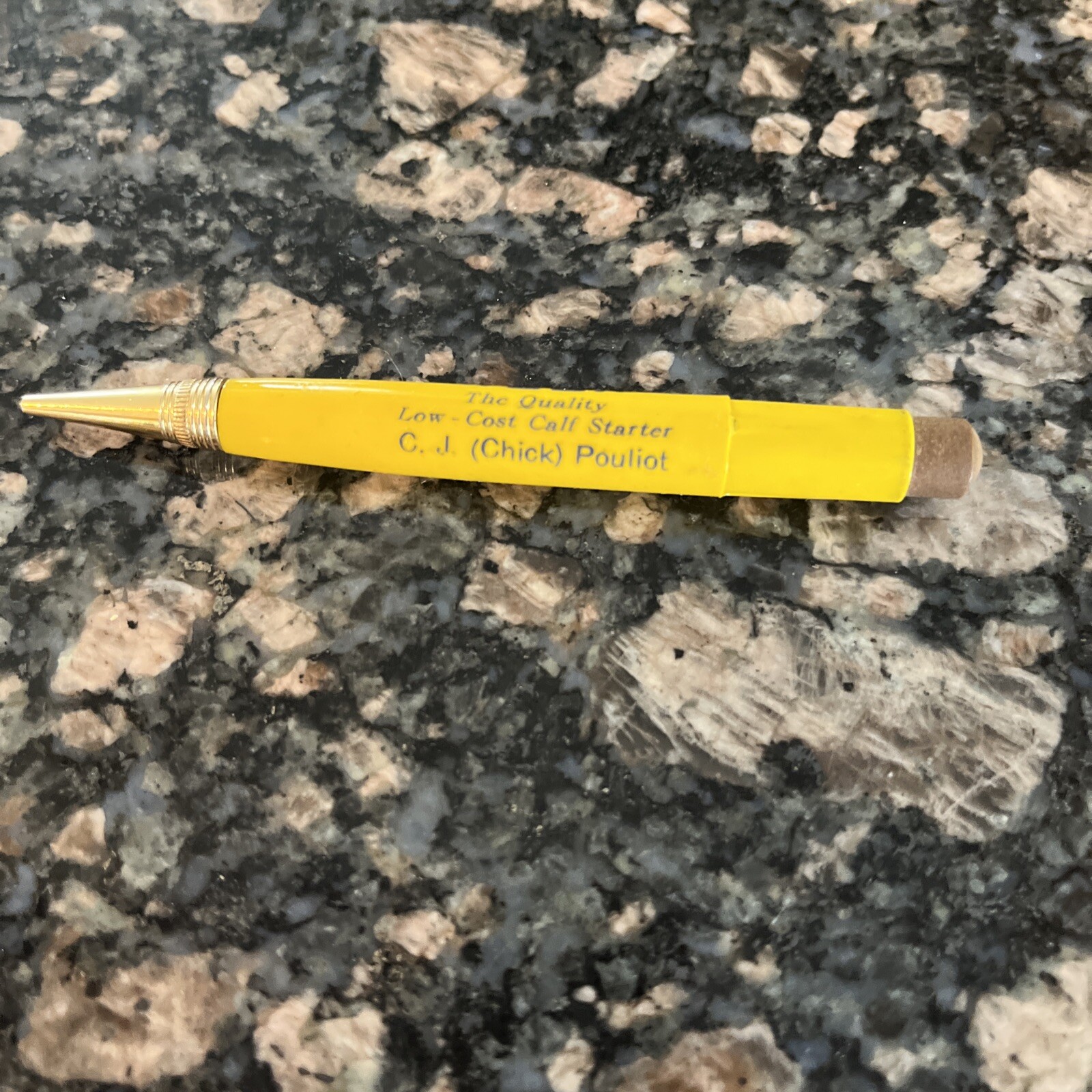 Vintage Mini Mechanical Pencil Advertising Calf Ween -C.J. (Chick) Pouliot