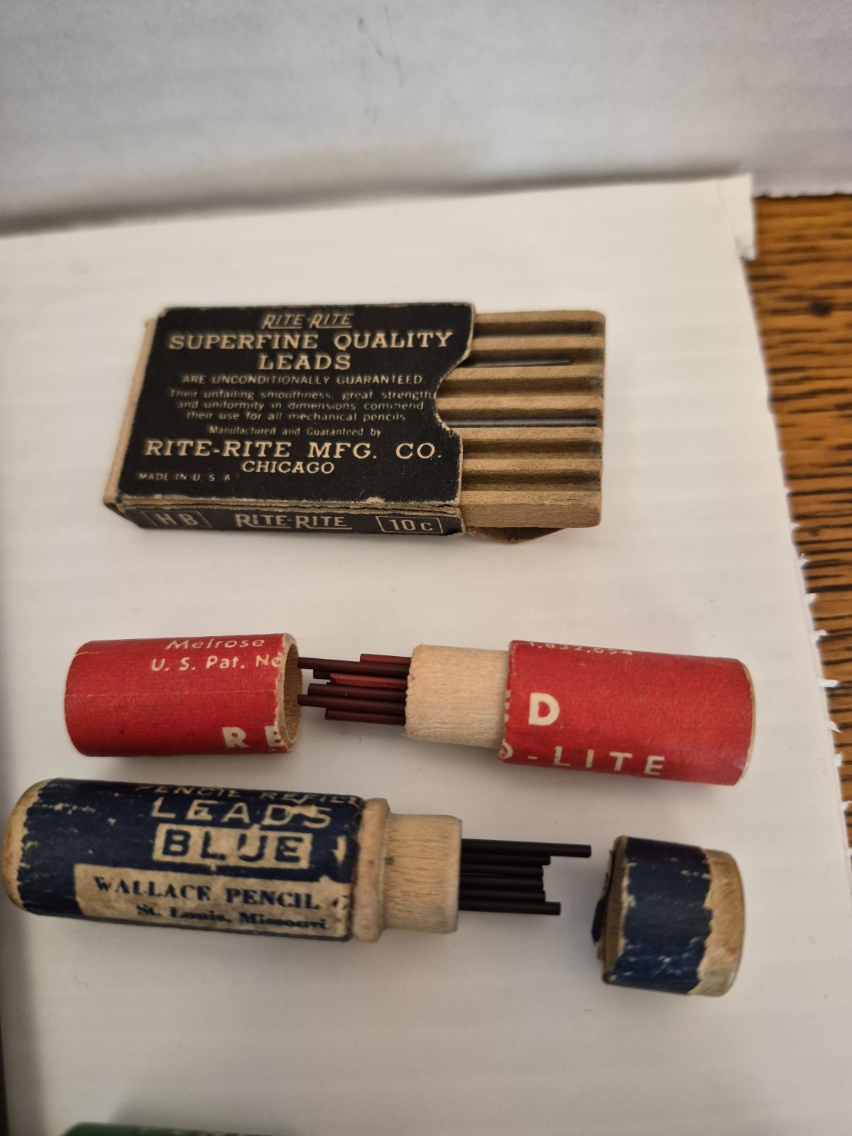 Vintage Lot Of Mechanical Pencils, Shaffer Replacement Lead And Erasers
