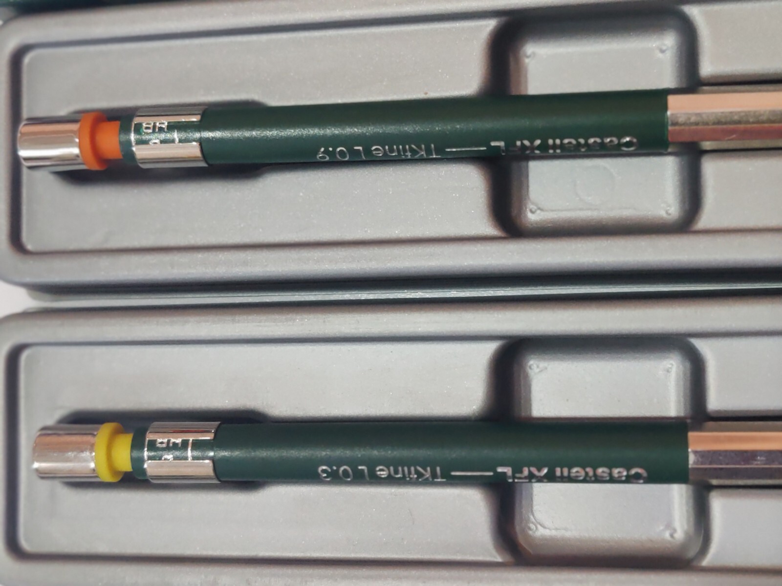 Vtg 2Pcs Nos FABER-CASTELL XFL-K FINE L 0.3+0.9mm Drafting Mechanical Pencil 80s