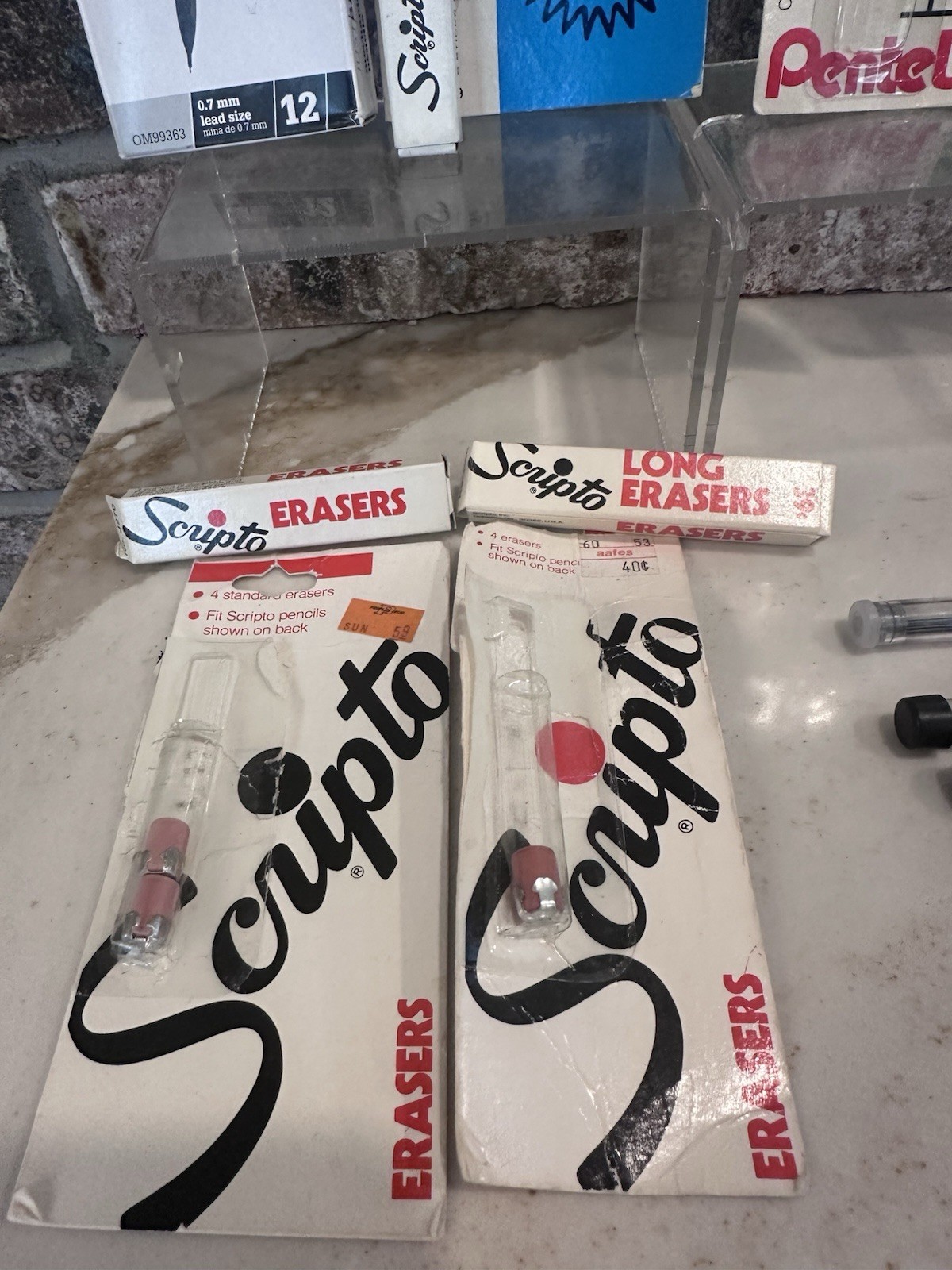Vintage Mechanical Pencil Lead, Eraser Replacements For Scripto / Pentel