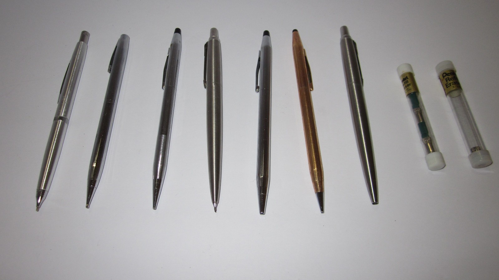 Vintage Mechanical Pencils and Pens lot of 7, Pental, Parker, Cross, Sheaffer