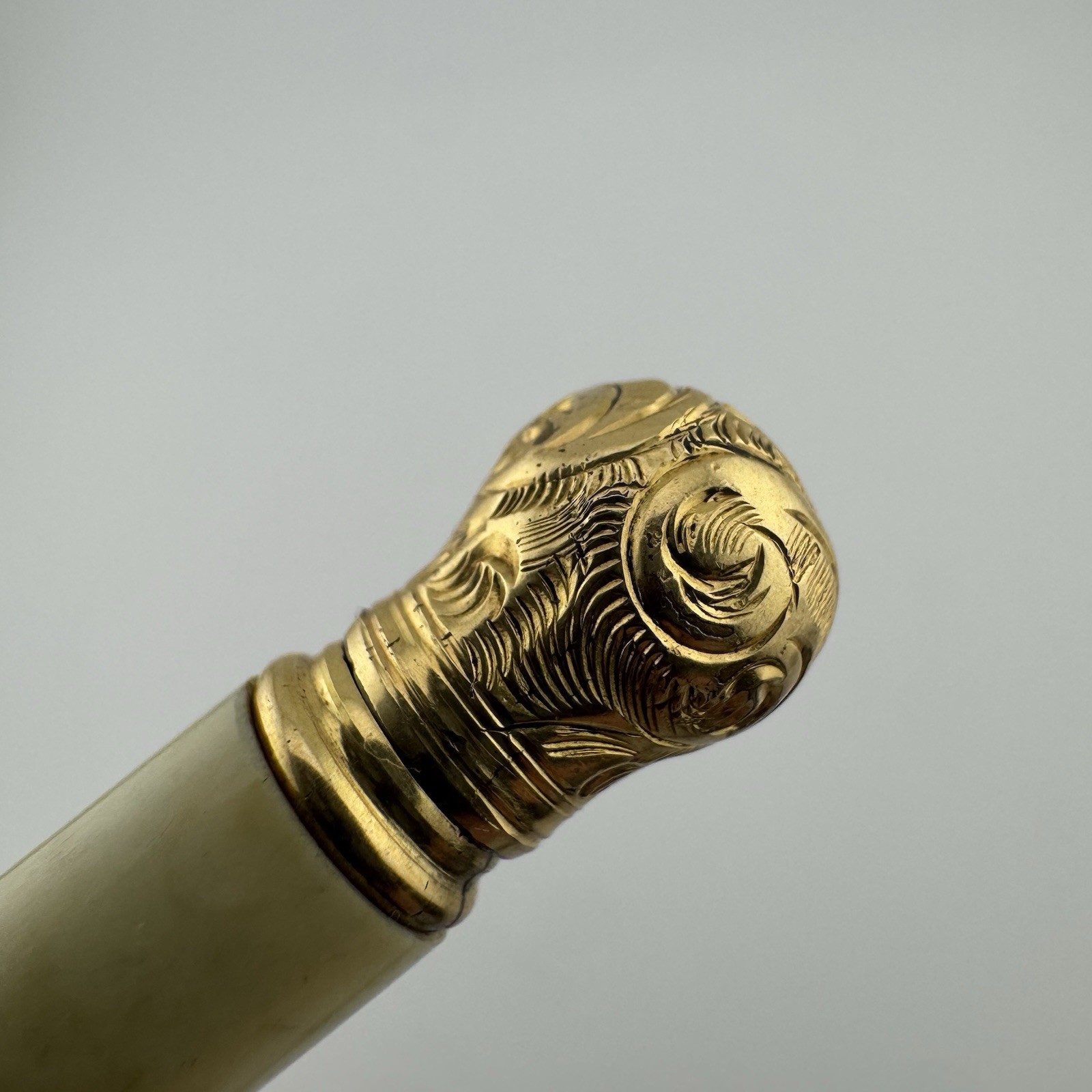 Antique Pearl & Gold Filled Retractable Mechanical Pencil Patd OCT 1771