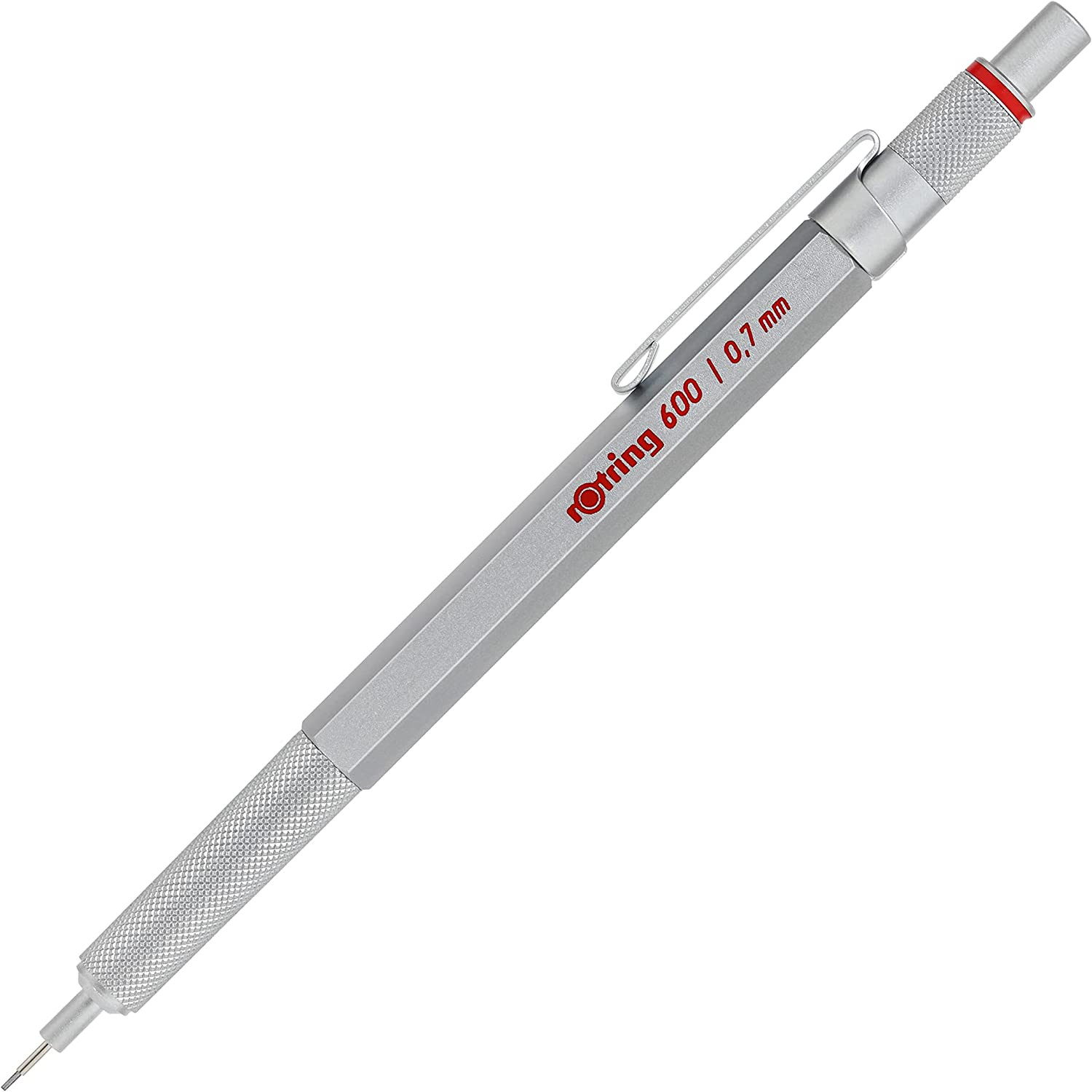 600 Mechanical Pencil, 0.7 Mm Lead, Silver Metal Barrel – for Technical Writing,