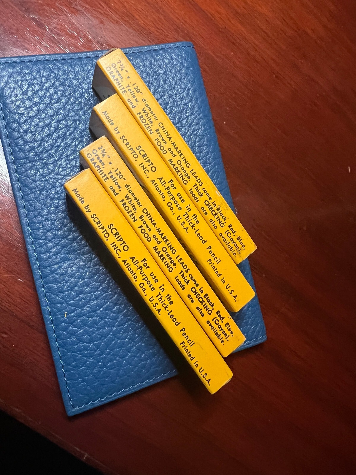 1 BOX OF VINTAGE SCRIPTO MARKING WAX LEADS FOR GLASS AND OTHER TEXTURES