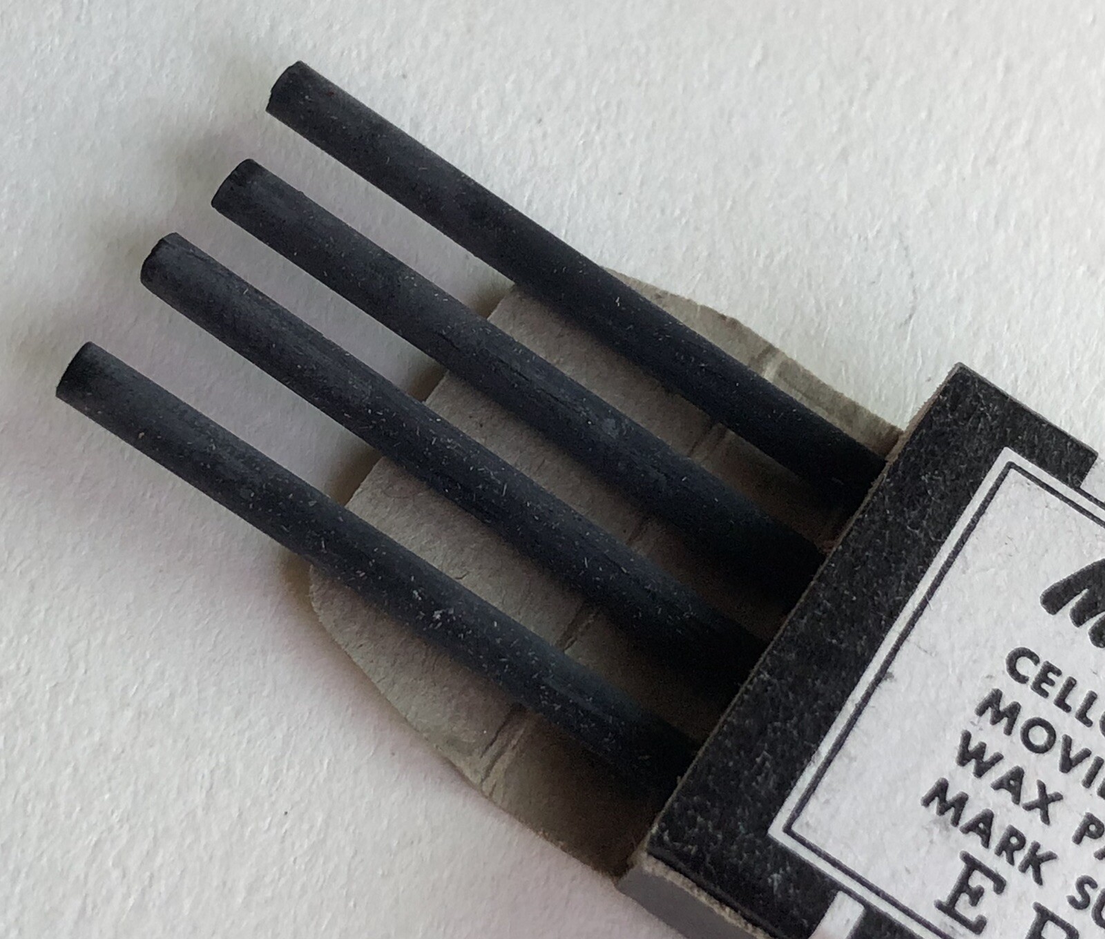 Vintage Eberhard Faber MARKER Lead 3mm Any Surface Black 2-3/4″ NOS 4pk USA