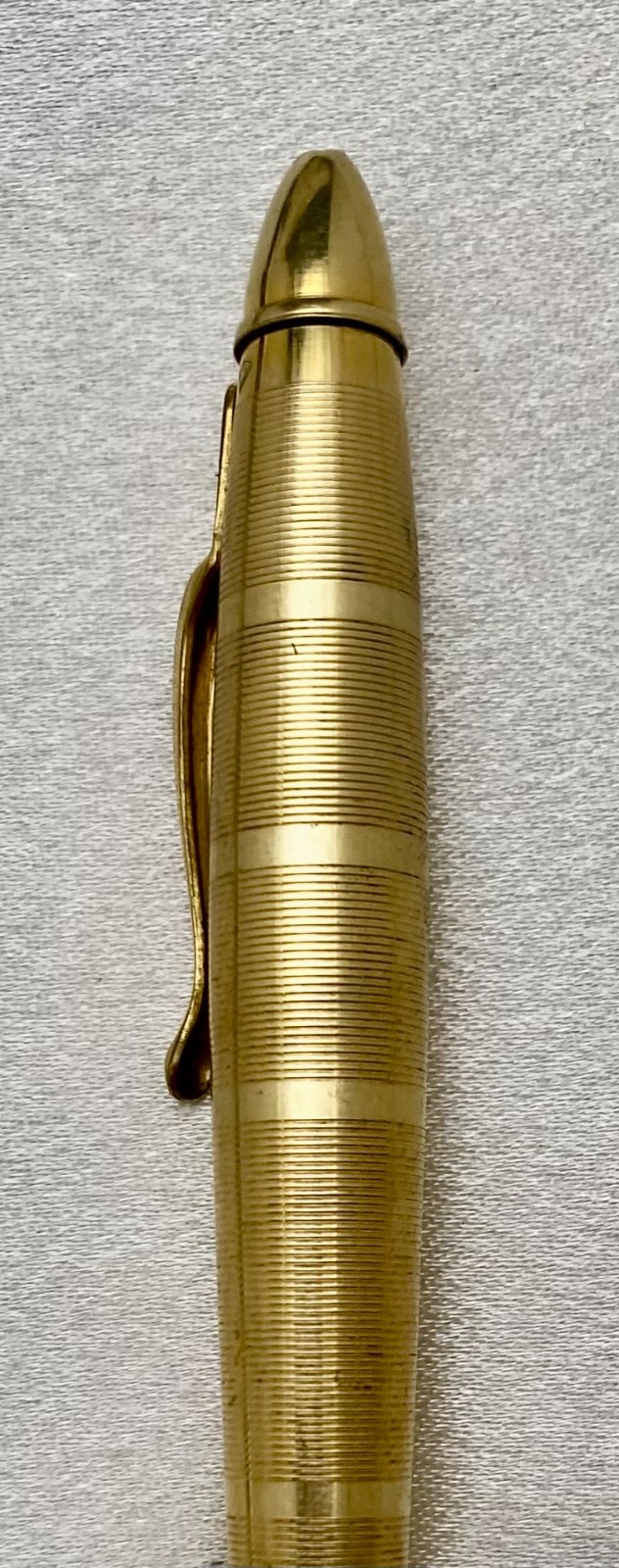 VTG & RARE GOLD PLATED MECHANICAL PENCIL, SKYLINE STYLE, 1.18mm, MARKED c1930 vg