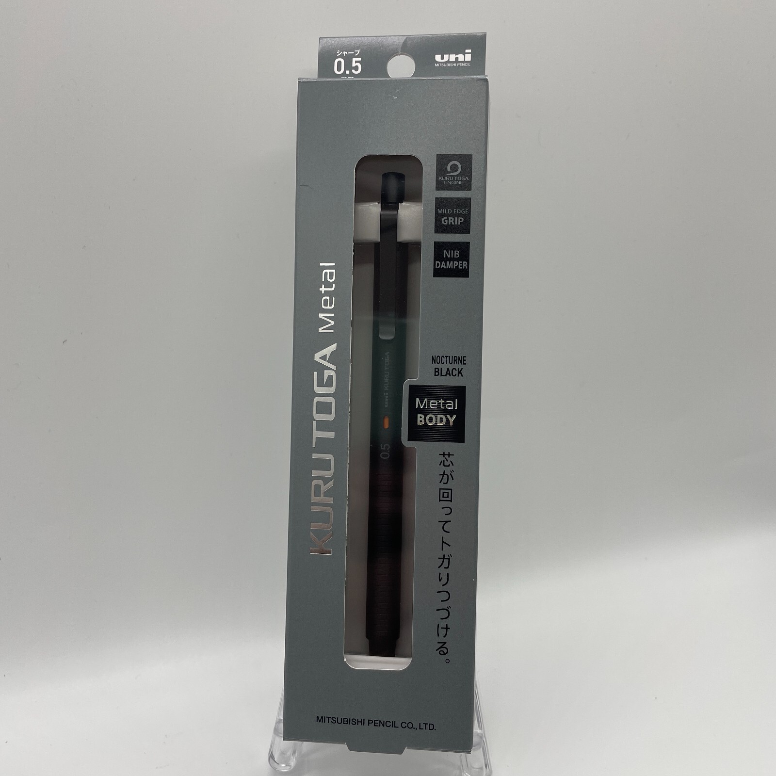Uni Mechanical Pencil Kuru Toga Metal Nocturne Black M5-KH 1P 0.5mm MITSUBISHI