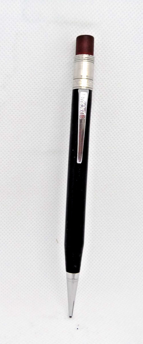 Lyncraft Black and Chrome l.l mm Pencil-working-sales sample imprint on pen