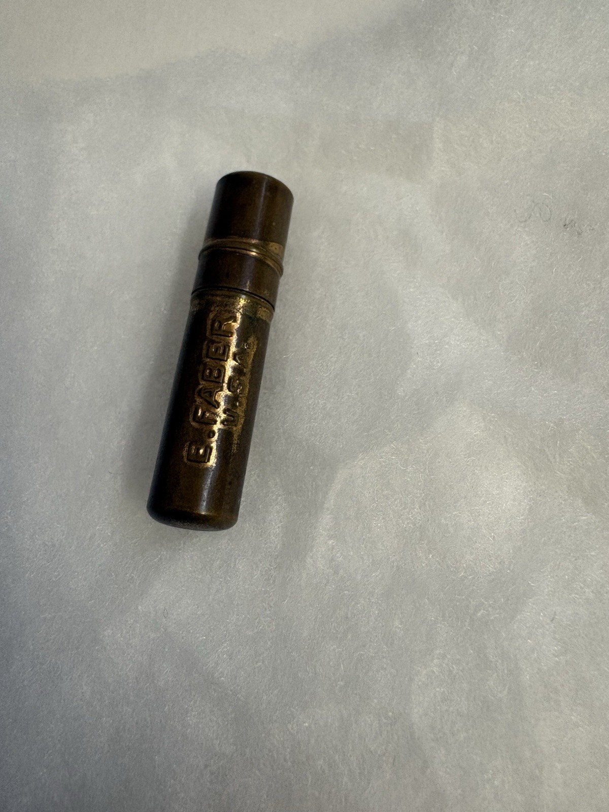 Vintage E. Faber Brass Mechanical Pencil Lead Holder With 3 Pcs Of Lead