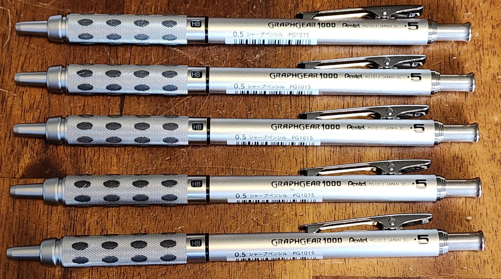 Pentel Graphgear 1000 PG1015 Automatic Drafting Mechanical Pencil 0.5 mm 5PK NEW