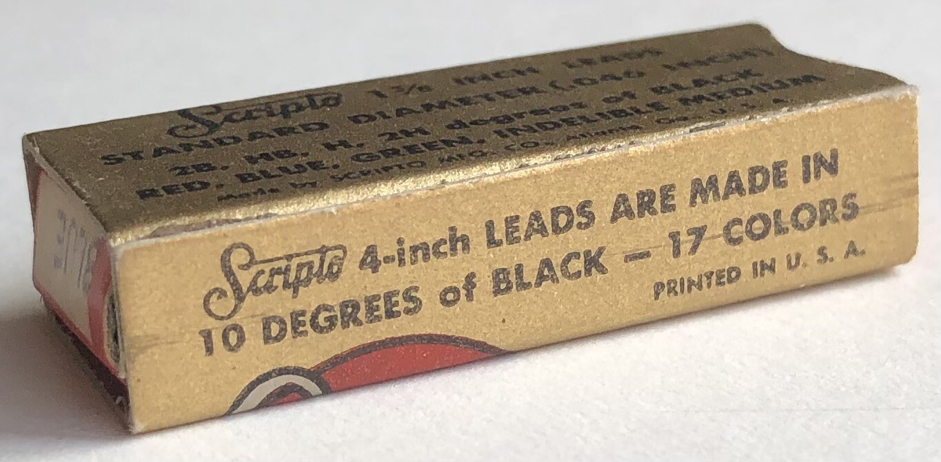 Vintage Scripto Mechanical Pencil Lead BLUE 1.18mm 1-3/8″ NOS 15pk USA