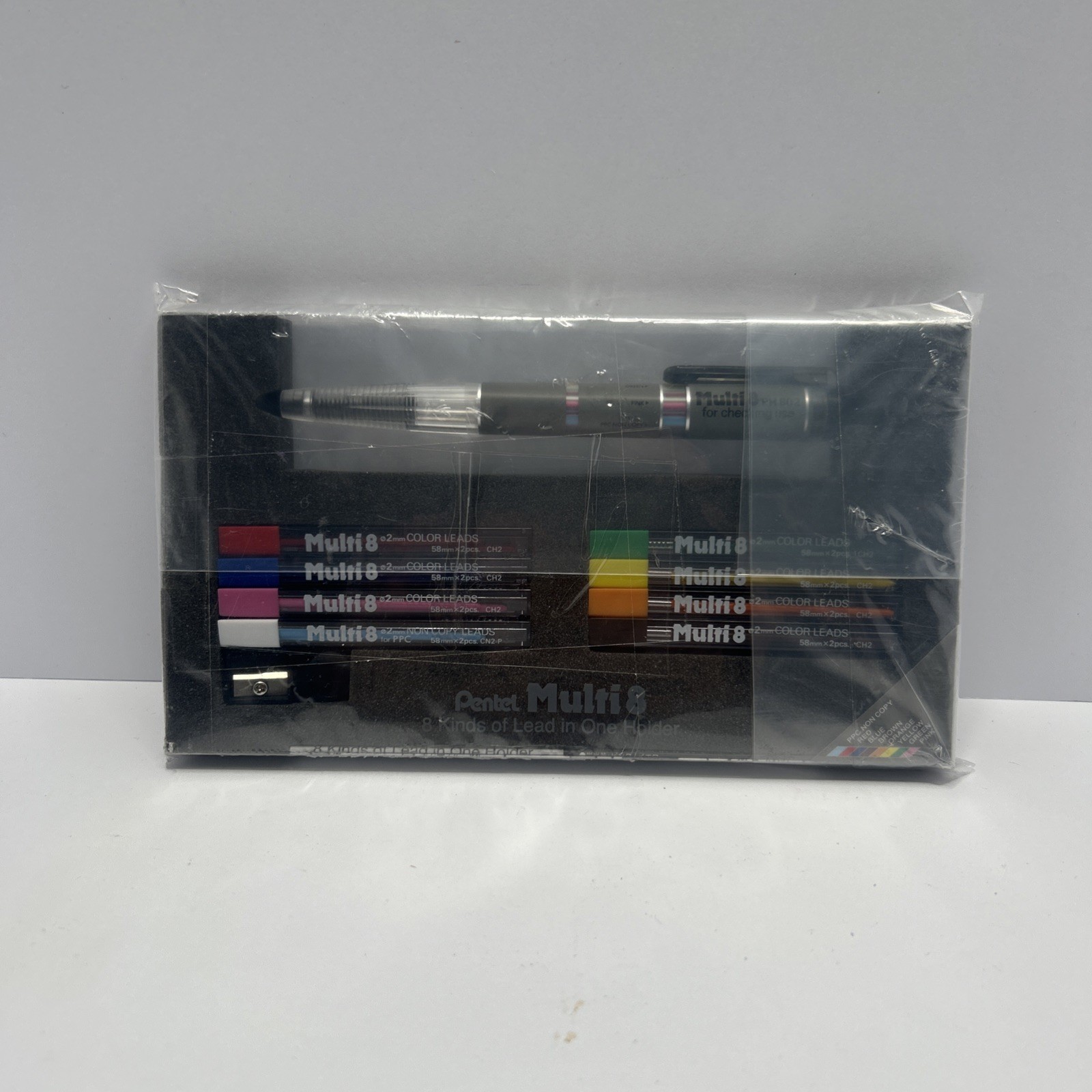 Pentel Pencil Lead Holder and Lead Set, Multi 8 Set (PH802ST)