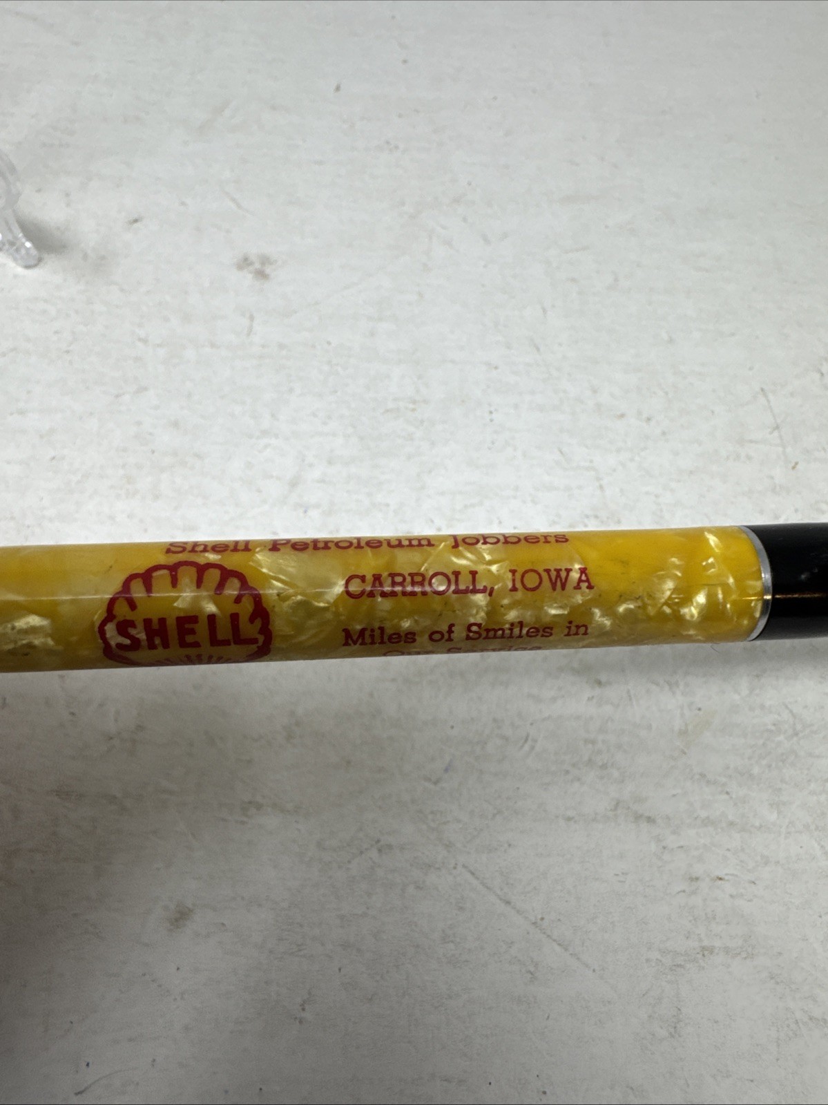 Vintage Marbled Mechanical Pencil Shell Oil Service Station Carroll Iowa