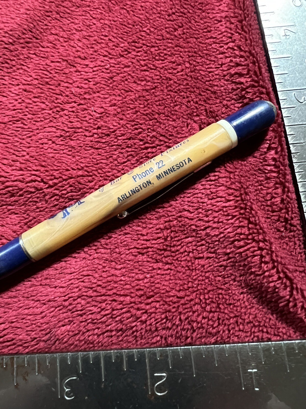 Vintage Mechanical Pencil, Twin Oaks Millworks in Arlington, MN. Phone 22!