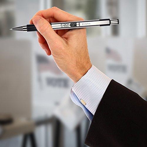 Zebra M/F 301 Stainless Steel Mechanical Pencil and Ballpoint Pen Set, Fine