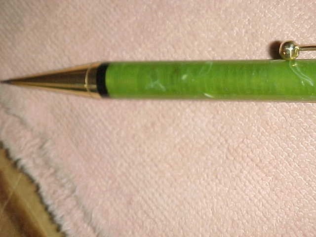 1920s PARKER JADE GREEN DUOFOLD Sr PENCIL – 5 3/4″ – GF DERBY – PARKER IMPRINT
