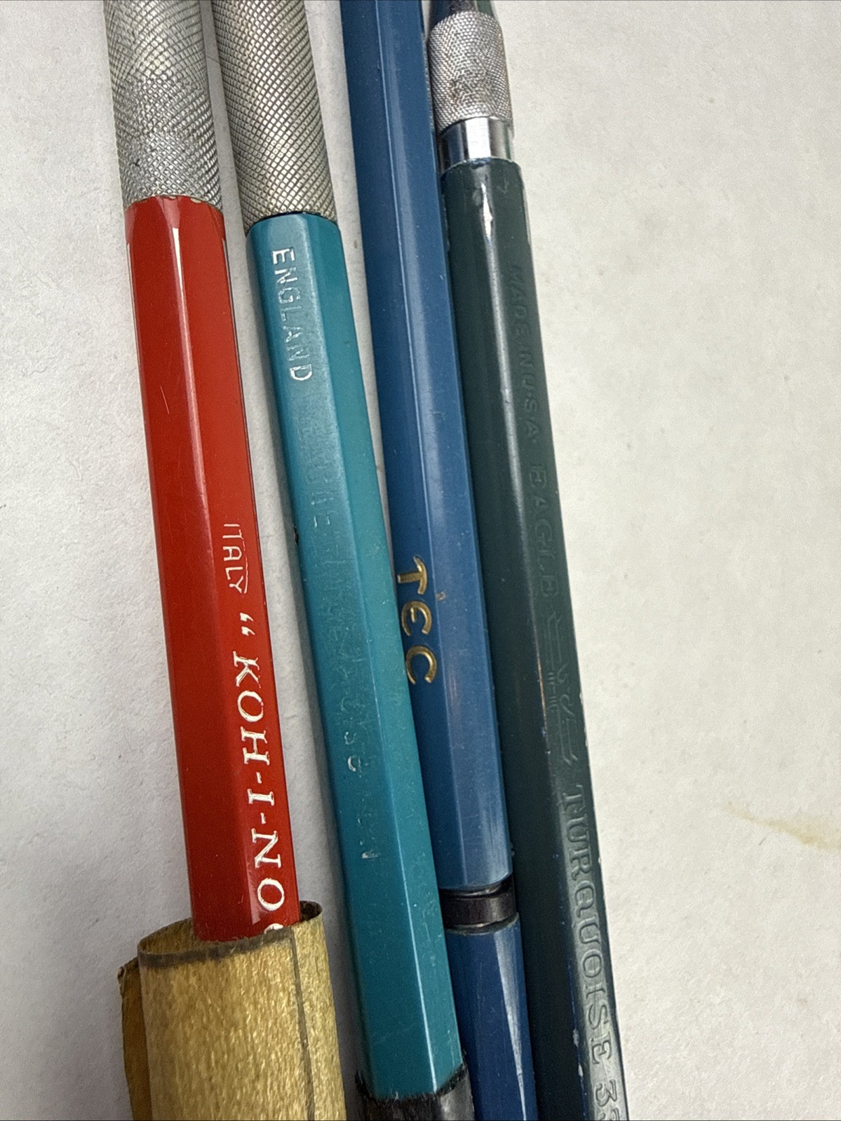 Vintage Lot Berol Turquoise Eagle Drawing Leads #2375 2H 3H 4H 6H HB H 5H Read