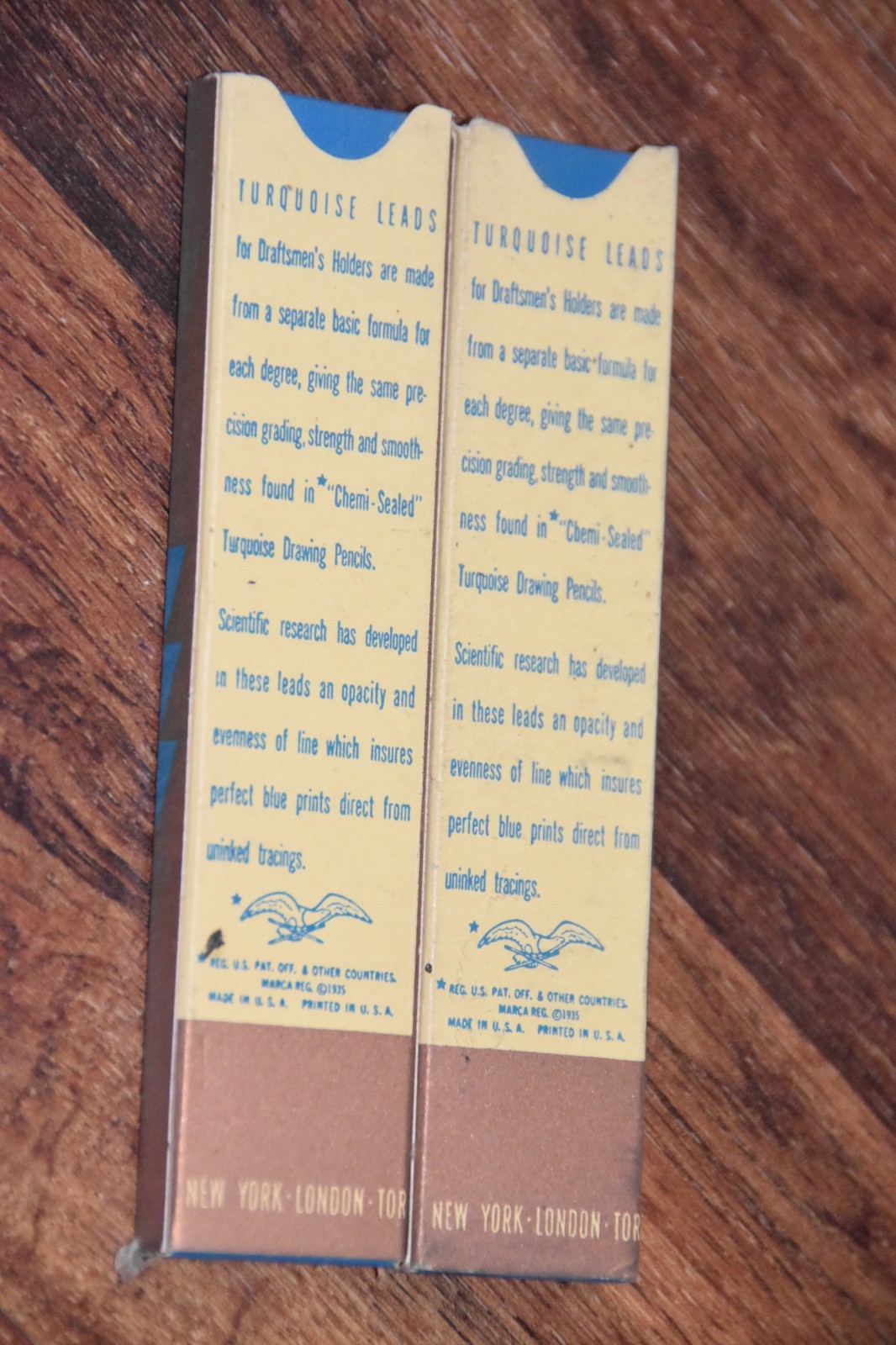 2 box Vintage EAGLE Turquoise Drawing Pencil Lead 2375 drafting mechanical 5H