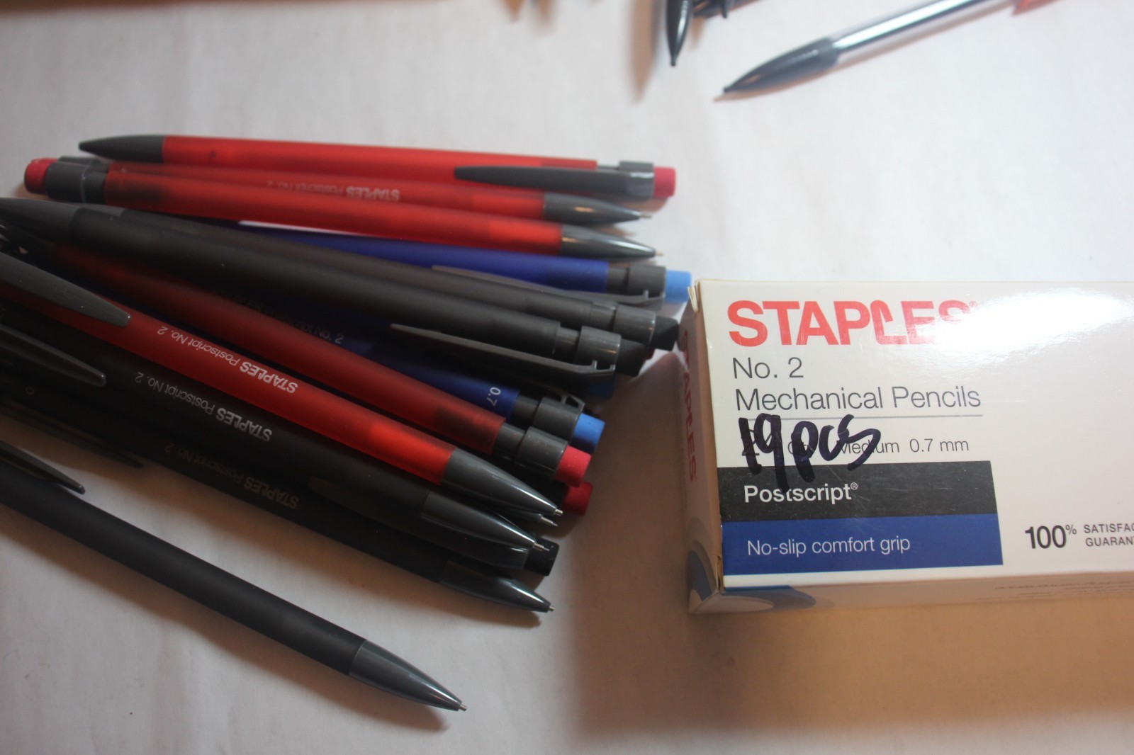 Mechanical Pencils Mixed Lot Of 19 Bic & 19 staples brand 0.7mm + some extras