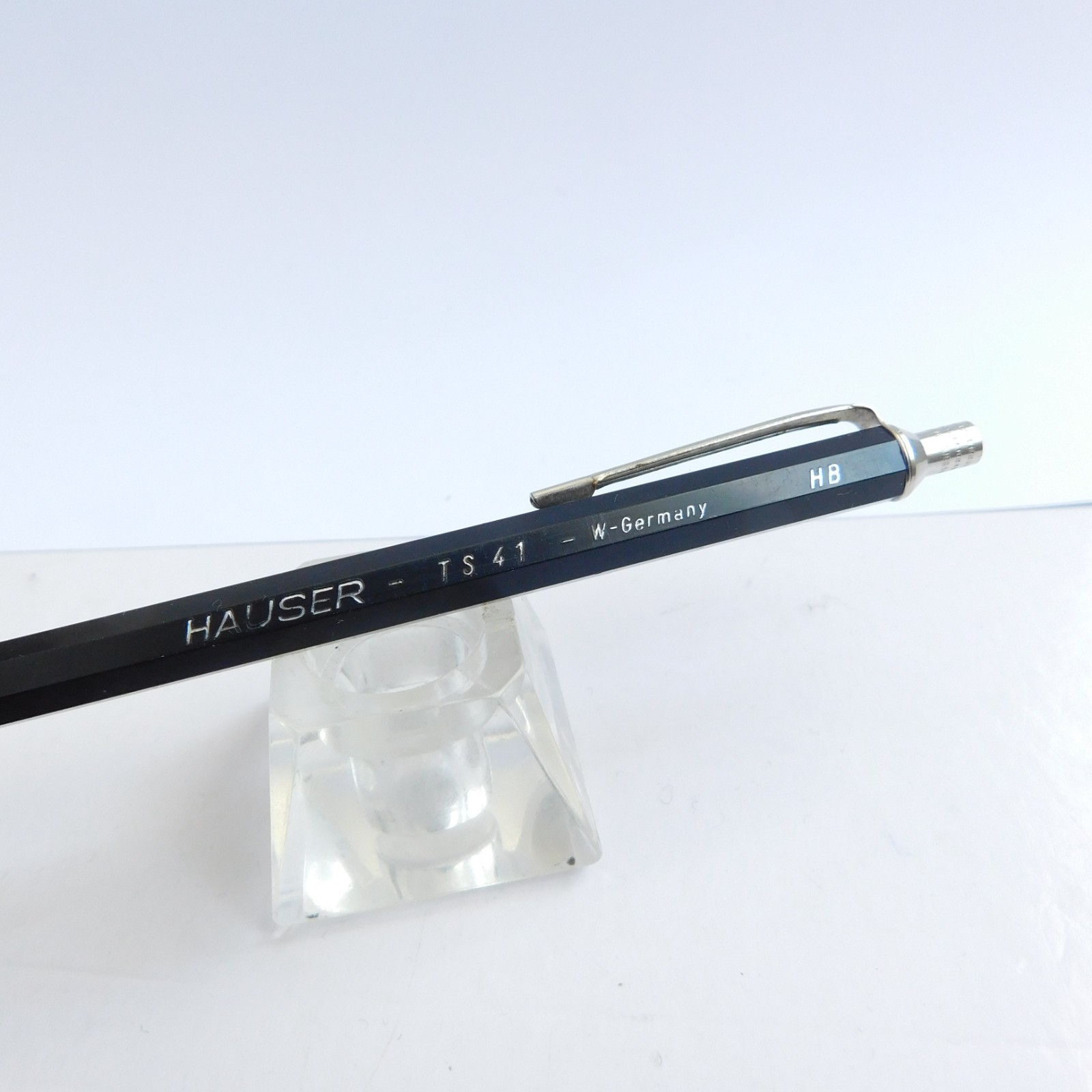 Vintage HAUSER TS 41 Black/Chrome Trim Mechanical Pencil 2 mm Germany 1970s