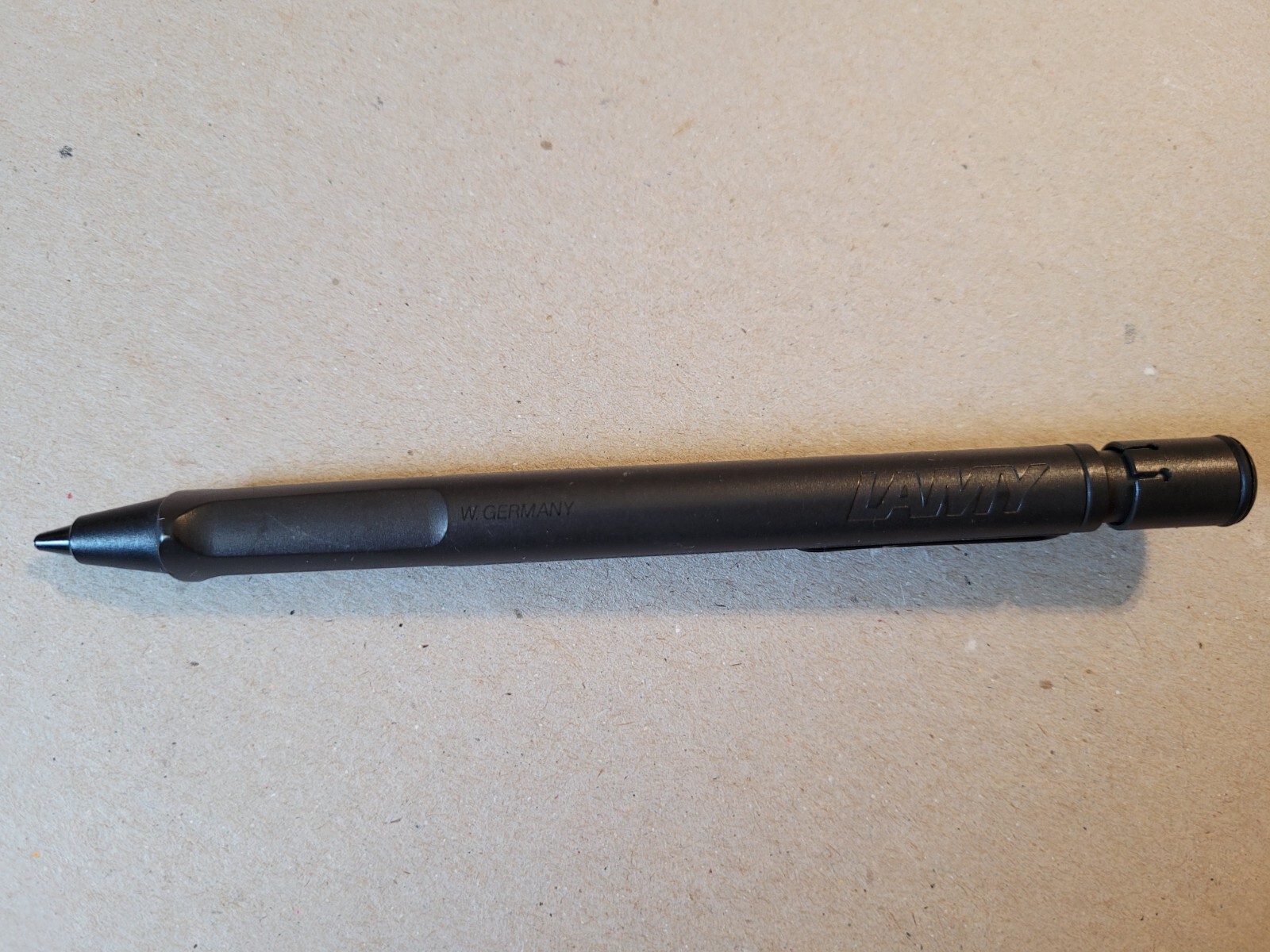 Vtg Lamy Safari Push Mechanism Pencil (0.5 mm) in Gray Black clip West Germany